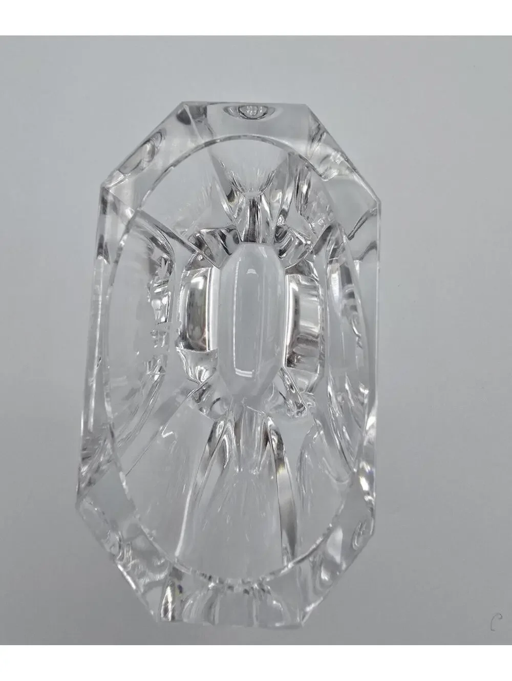 Vintage Signed Orrefors Sweden Crystal Birds Small Vase Bowl Etched Bird Motif
